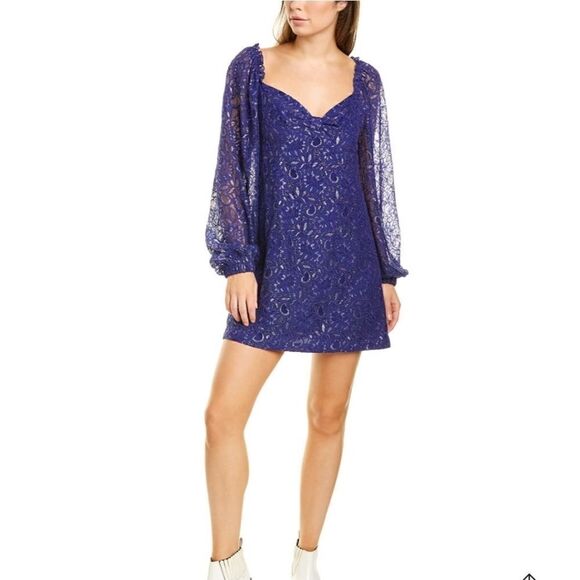 ENDLESS ROSE Bonded Lace Mini Dress - Picture 1 of 6